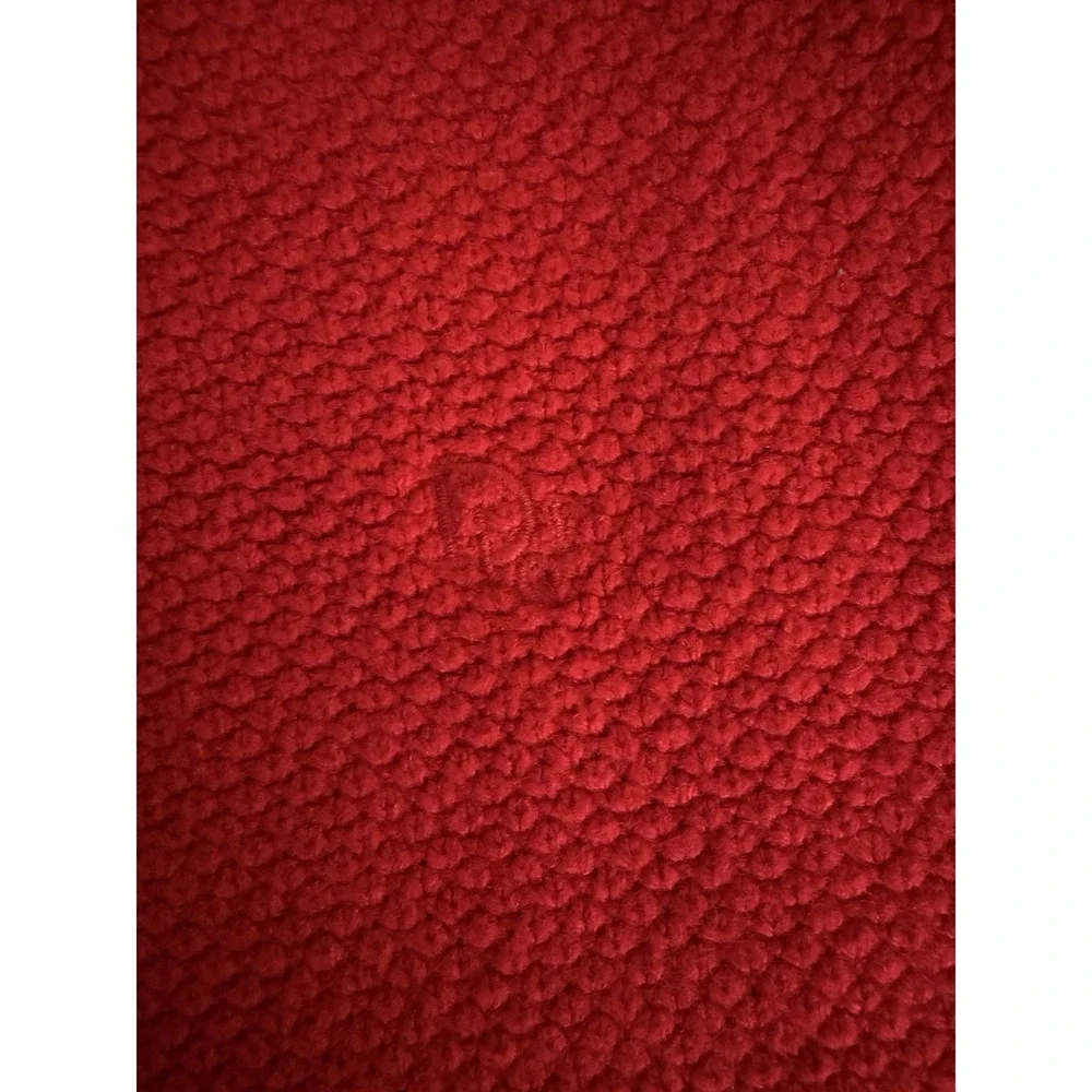 Vintage Christian Dior Red V Neck Sweater Made USA Large Quiet Luxury